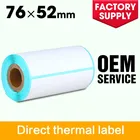 High quality 76x52mm clear bar code direct thermal sticker for TSC desktop label printer