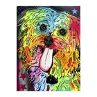 Colorful cartoon puppy DIY Diamond Painting by Number Kit abstract dog 5D diamond painting