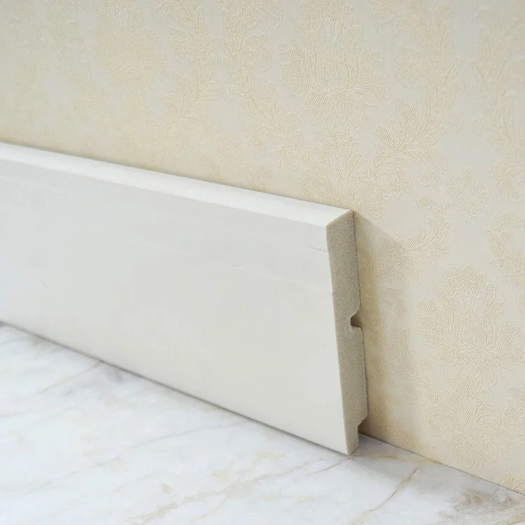 10cm Width Quick Install Plastic White Skirting Cornice Moulding