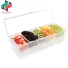 ZNK00010 Zhejiang Made Clear with 5 Removable compartments and Bottom Ice Tray Durable Chilled Condiment Server on Ice