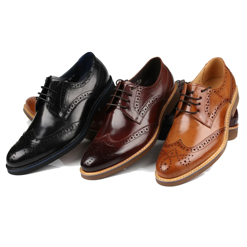 Buy 2015 Black Brown Mens Shoes Business Fashion Lace Up Dress