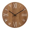 300mm Diameter Lower price Round Edge with Laser Carving Numerals MDF Design Wall Clocks for School
