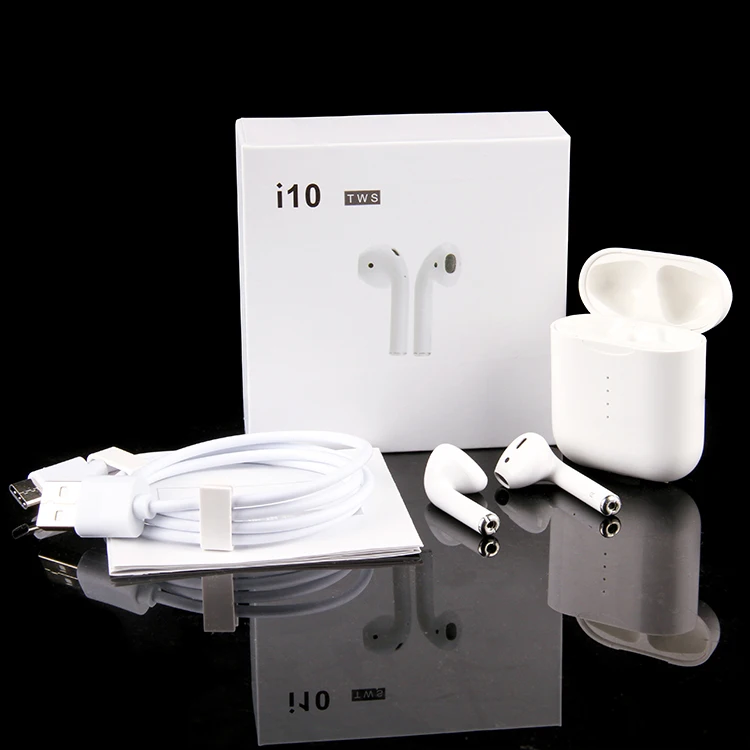 i9s i10tws i10 blueteeth headphones touch siri auto power on anto pairing i10 tws wireless earphones in tws i10 - ANKUX.COM