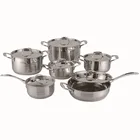 Kitchen Appliances 12PCS Kitchenware Stainless Steel Cookware Sets Hot Pot Casserole Cooking Pot Set