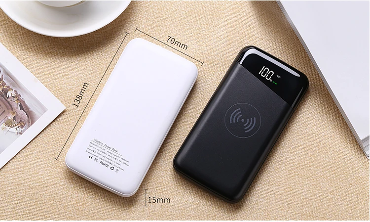 Beautiful Wireless Charging Charger Lithium Battery Cell Power Bank Pink - ANKUX.COM