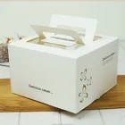 Birthday handle birthday white cake box cardboard paper packaging