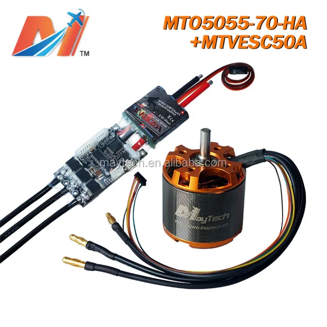 Maytech skateboard wheel motor 5055 70kv and super esc based on vesc brushless motor controller for bike rc (2pcs 10% off)