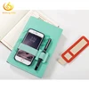 Wholesale Embossed Hardcover Journal PU Leather Notebook with Elastic Phone Pen Holder