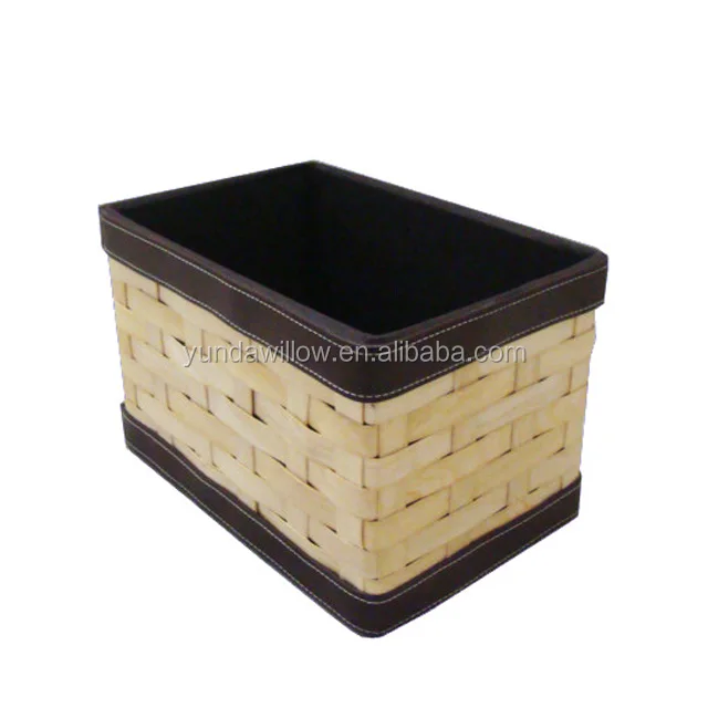 square shape wood hampers storage hamper