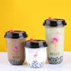 2019 Hot U Shape Disposable Plastic Tea Cup for Milk Tea