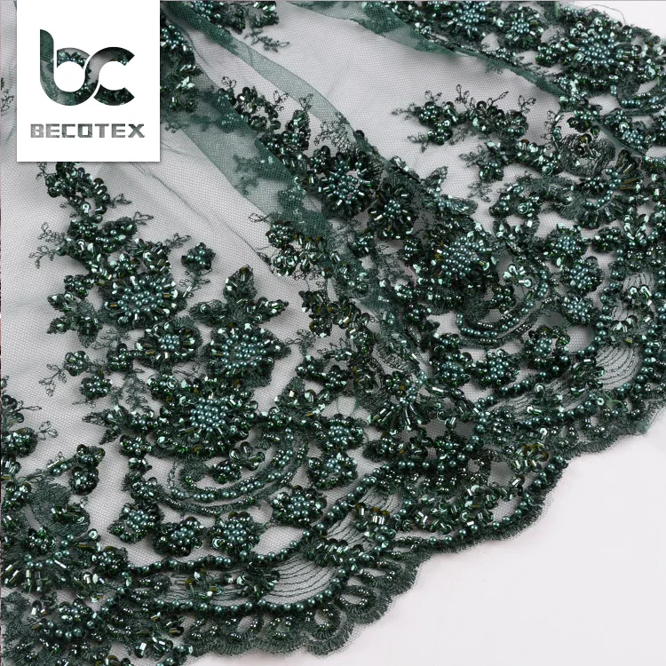 2018 emerald green bead pearl lace fabric high quality bridal lace fabric beaded lace fabric, Customized
2018 emerald green bead pearl lace fabric high quality bridal lace fabric beaded lace fabric, Customized