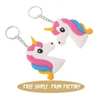 Animal Funny Eco Friendly Best Plastic Soft PVC toy Keyring Logo Diy Rubber Unicorn Keychain