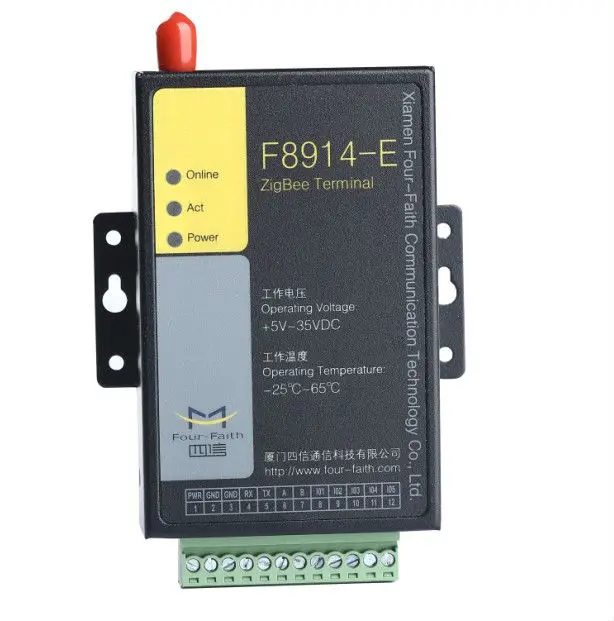 F8914 zigbee wireless street light control modbus rs485 zigbee controller street light - ANKUX.COM