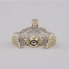 New hip hop jewelry gas mask pendant silver zirconia jewelry