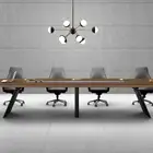 High End Modern General Manager Wood Veneer Luxurious Smart Executive Office Desk Furniture