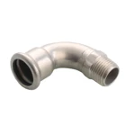 DVGW W534 compression connector elbow 90 degree with male thread