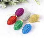 christmas glitter pinecone hanging decoration