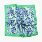 soft green paisley printed scarf men's hanky SC017