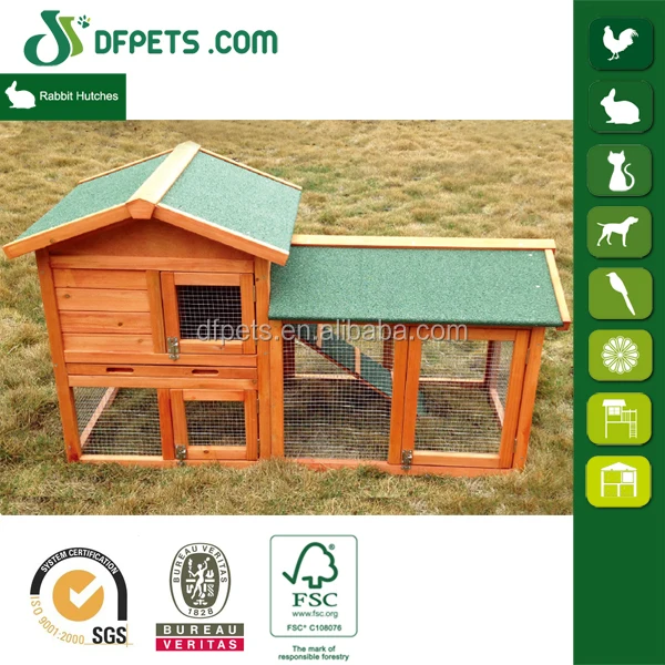 wooden Rabbit Hutch With Sloped Roof Rabbit Cage