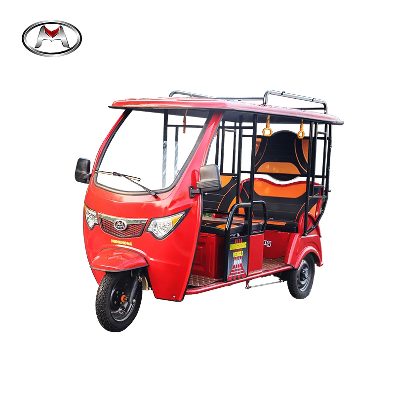 Triciclo adulto 6 lugares de passageiros rickshaw triciclo motorizado filipinas