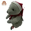 Lifelike talking and recording plush toy breathing animal mouse toy with Christmas hat