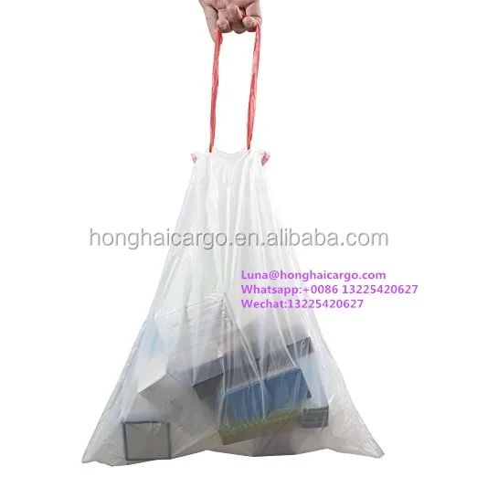 30 liter drawstring plastic trash bag/garbage bag