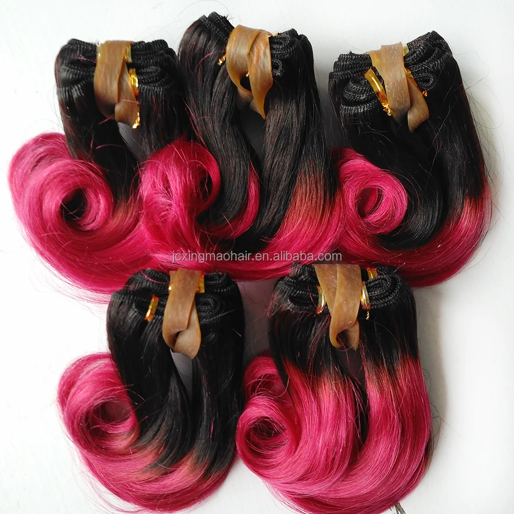 100 Tangle Free No Shed Hair 6 Inch Ombre Color Virgin Short Hair