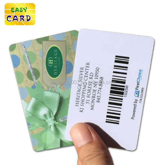 high quality pvc gift card with barcode