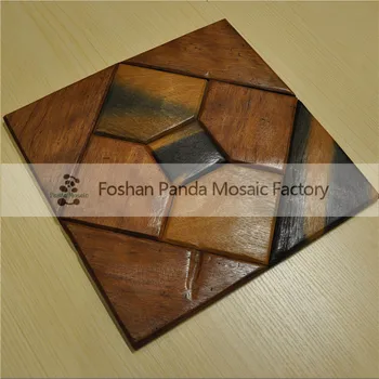 Mb Mc1315 Brown Mosaic Backsplash Tile Old Ship Wooden Wall Art