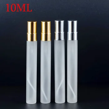 10ml Frosted Glass Spray Perfume Bottles Refillable Aluminum Perfume