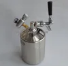 2L Beer Keg Dispensing System Stainless With Tap Regulator ball lock Quick Disconnects for Craft Beer Homebrew Bar Accessories