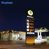 Led display gas station pylon canopy signs price signage boards