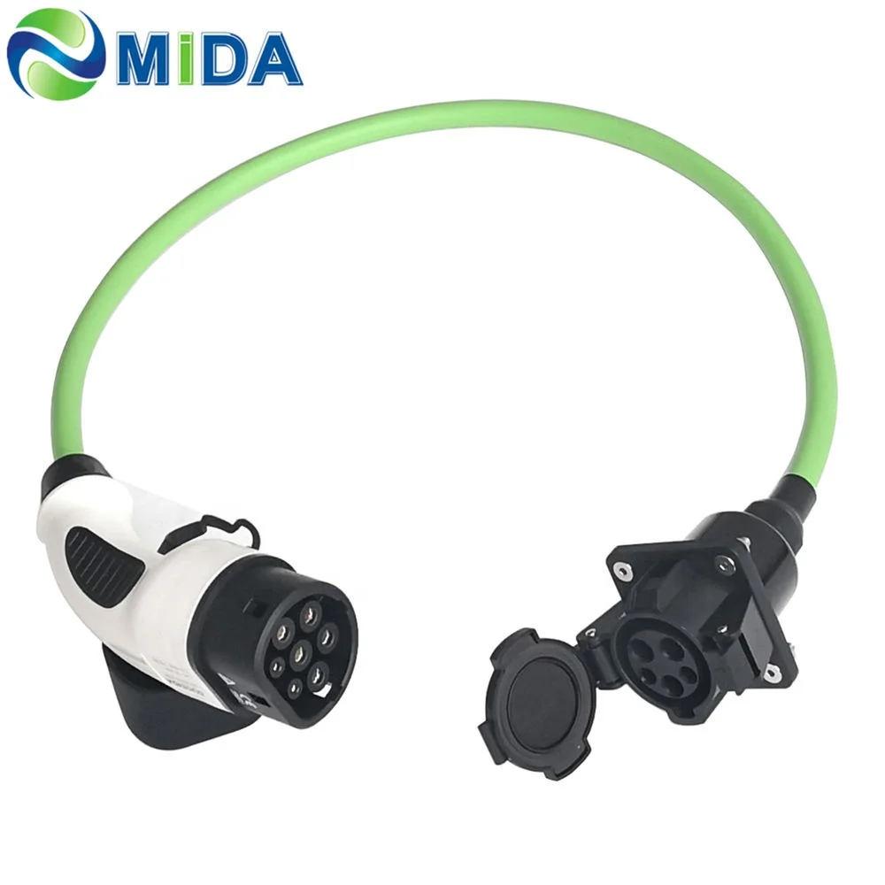 32Amp Type 2 Mennekes Female EV Plug Type 2 to Type 1 EV Charging Socket Electric Car Charger Cable Extension Cord
32Amp Type 2 Mennekes Female EV Plug Type 2 to Type 1 EV Charging Socket Electric Car Charger Cable Extension Cord