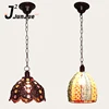 Thai retro Iron pendant lights Vintage crystal decorative dining chandelier