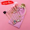 Shijiazhuang Manufacture New Product 8 PCS metal Handle Pink Hair Make up Brushes