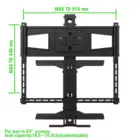 MAM-600 Gas spring Fire place push up and down wall mount bracket tv remote control holder