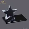 Crystal Star Award With Wood Base For Business Gift