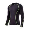 Hot Sale Custom Fitness Sports Velvet Spandex Long Sleeve Gym shirt for Men