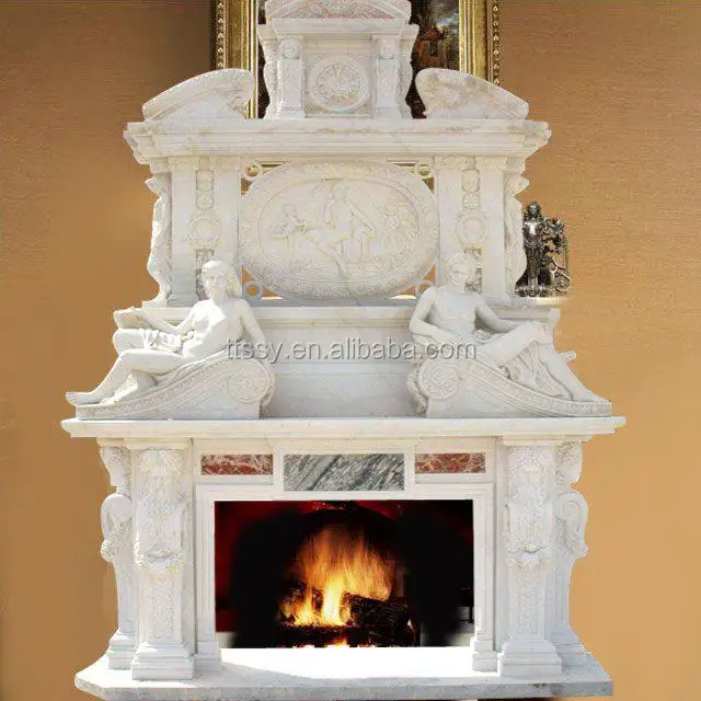 Double Stone Fireplace