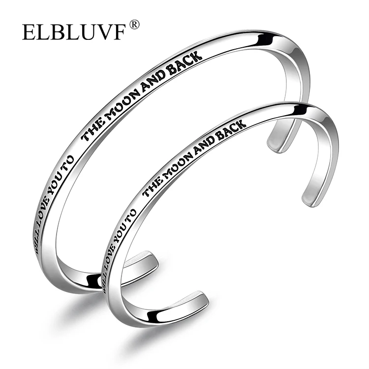 ELBLUVF Free Shipping Stainless Steel Ajustable The Moon And Back Lettering Couple Bracelet, Silver
ELBLUVF Free Shipping Stainless Steel Ajustable The Moon And Back Lettering Couple Bracelet, Silver