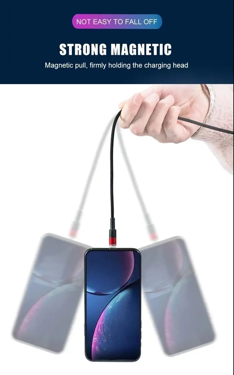 popular products 2019 3 in 1 usb charger cable Portable Magnetic usb cable - ANKUX.COM