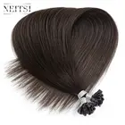 Neitsi U Tip 100% Remi Human Hair Extens Straight Double Drawn Indian Hair U-Tip 2#