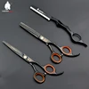 HUNTERrapoo 6 inch Stainless Steel Barber Scissors Set Hair Cutting Scissor and Thinning Shear For Hairdressing