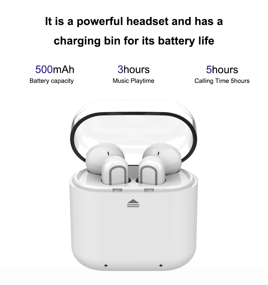 Hot Sale wireless earbuds cshidworld waterproof headphone mini in-Ear earphone earbuds with large case - ANKUX.COM