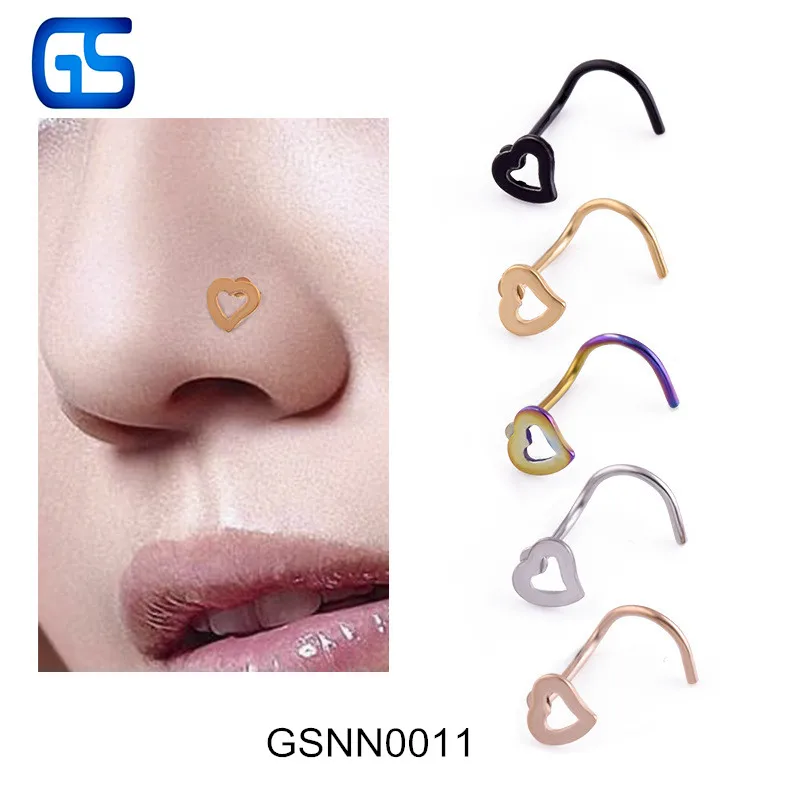 stainless steel piercing body jewelry Hollow heart shape nose rings indian style nose studs
stainless steel piercing body jewelry Hollow heart shape nose rings indian style nose studs