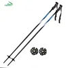 Custom Length Black bule Aluminium shaft materia l rubber handle grip downhill alpine ski pole