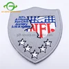 custom hand made embroidery Grey shield shape badge America Flag FIve Star Patches