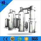 Multiple effect falling film evaporator for oil