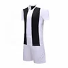 Customized hot teams black and white soccer jersey cheap men player football uniform