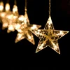 2019 JY Hot selling Holiday Lighting LED Fairy Star Curtain String luminarias Garland Decoration Christmas Wedding Light